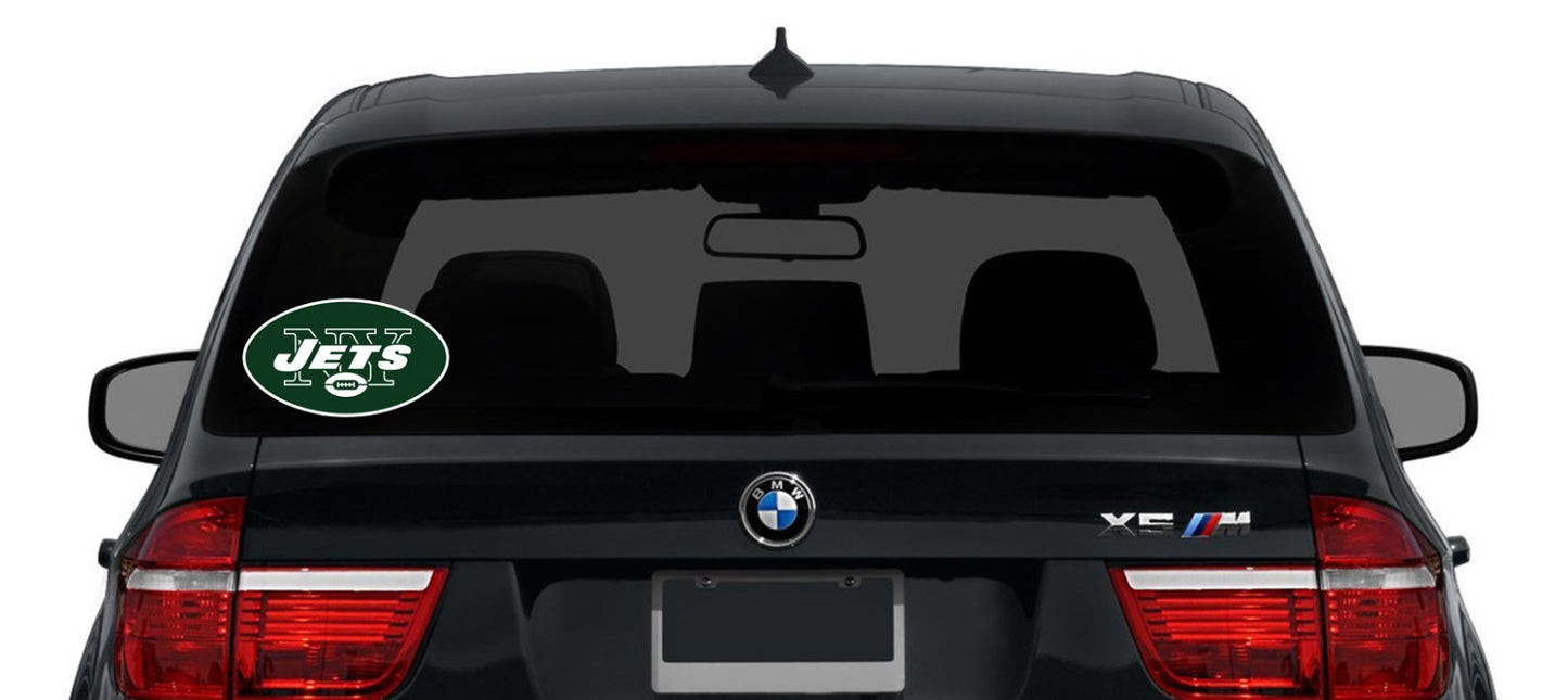 New York Jets Logo Cut Laminated Vinyl Sticker Decal NFL car window