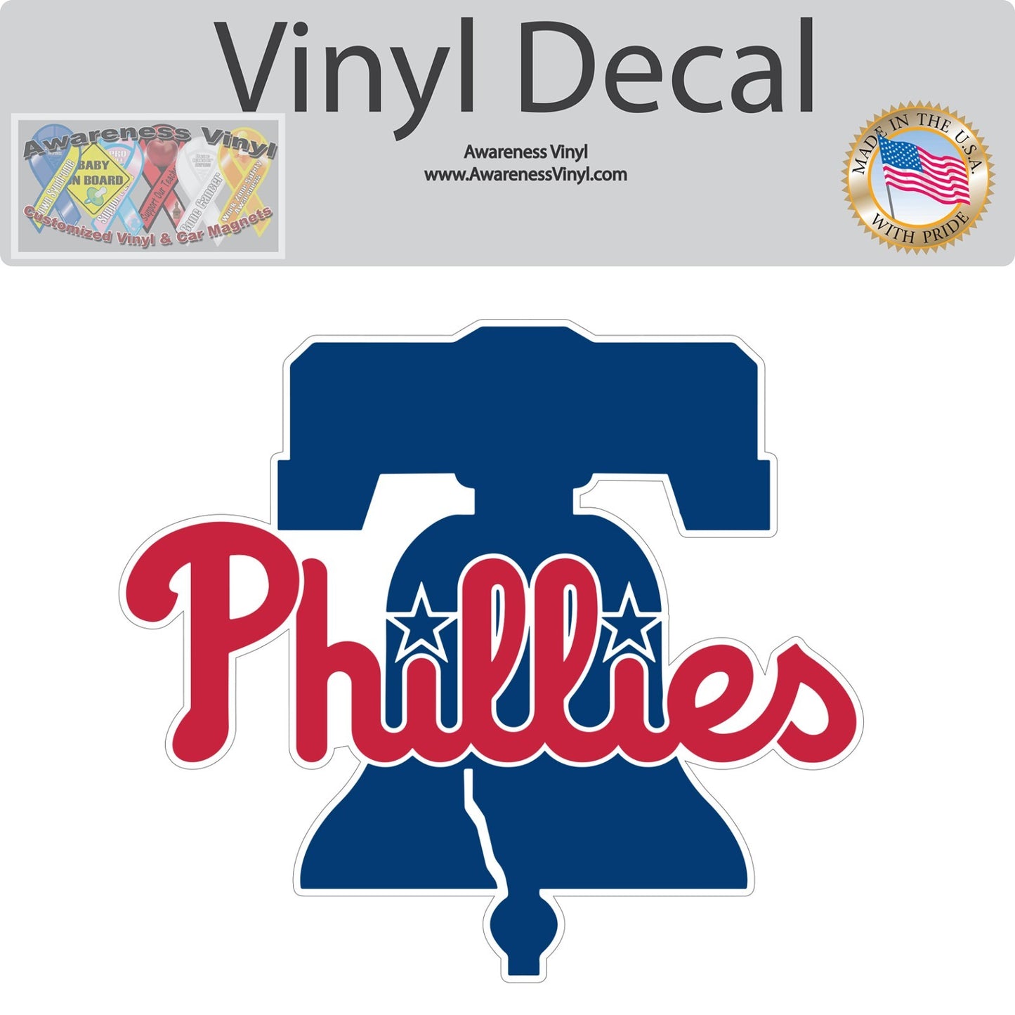 Philadelphia Phillies Emblem Logo Baseball Sticker Waterproof Vinyl Decal Car