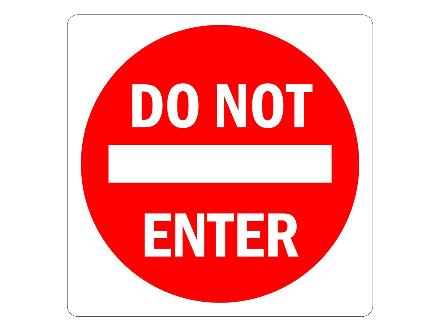 Do Not Enter Sign Indoor Wall Vinyl Decal Sticker 5" - 34" kids decor