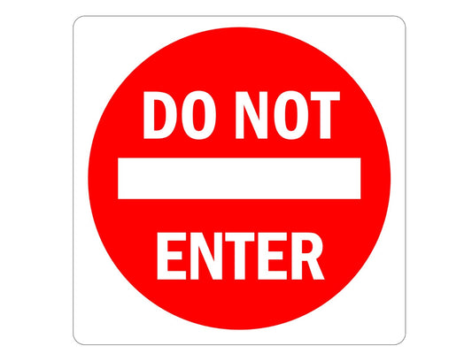 Do Not Enter Sign Indoor Wall Vinyl Decal Sticker 5" - 34" kids decor