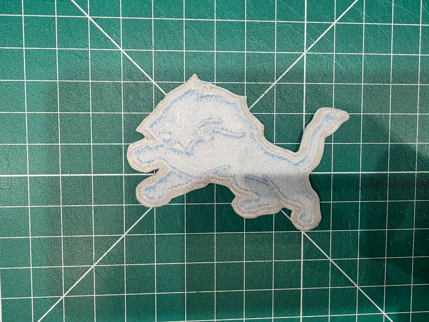 Detroit Lions 12" x 9.2" Iron /Sew On Embroidered Patch Football Logo back