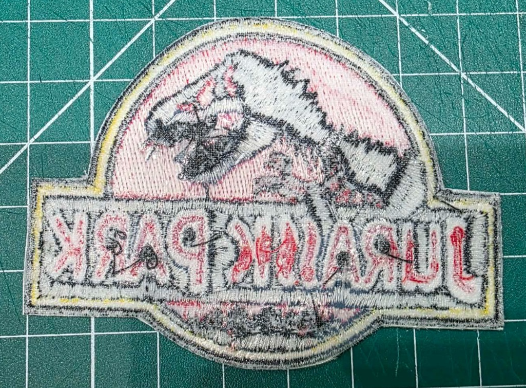 Jurassic Park  3.75" x 2.8" Iron /Sew On Embroidered Patch shoulder