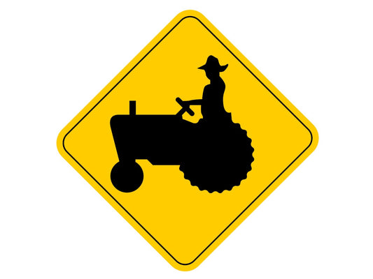 Tractor Crossing Sign Indoor Wall Vinyl Decal Sticker 5" - 34" kids decor