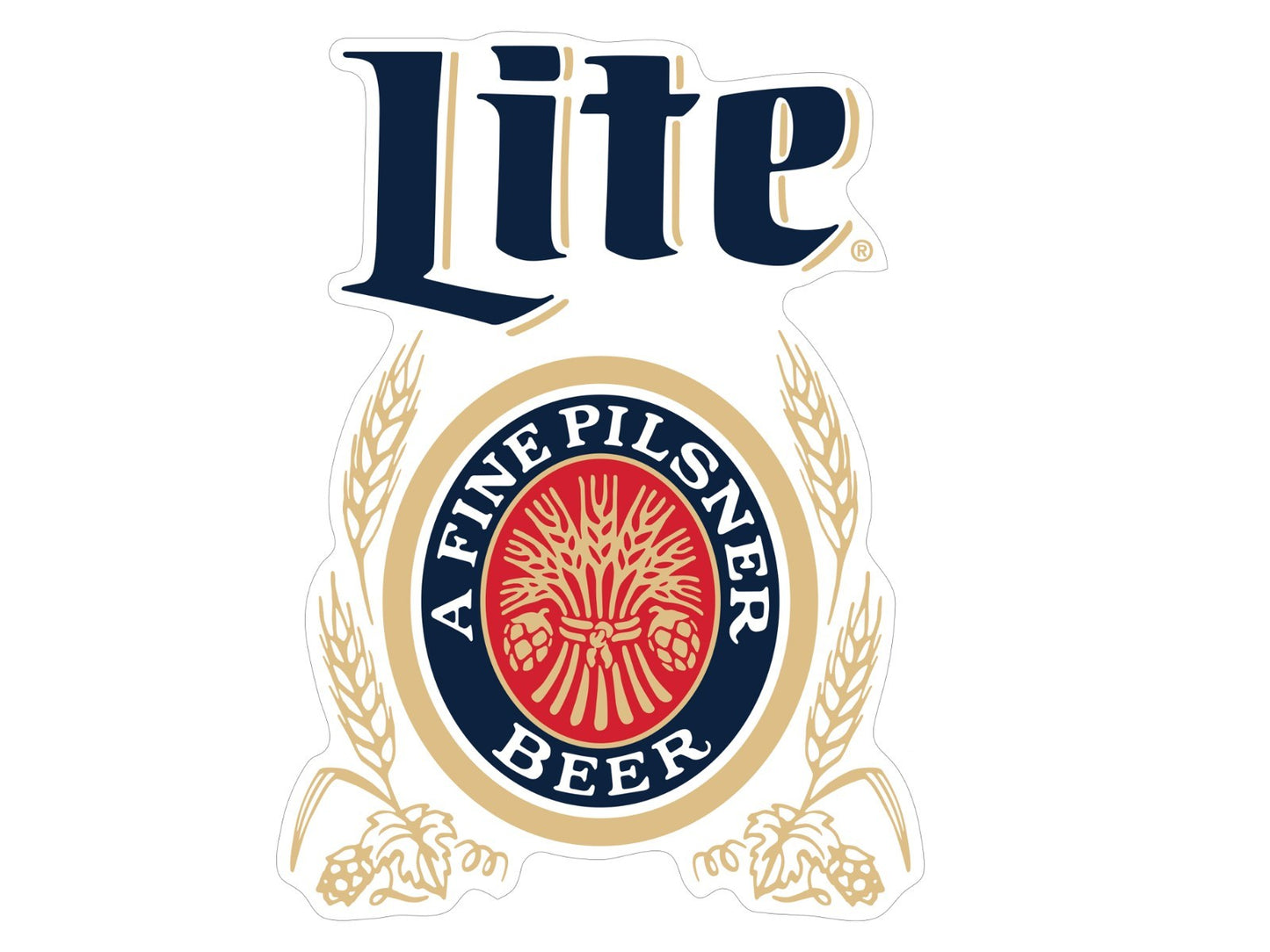 Miller Lite A Fine Pilsner Beer Sticker Vinyl Decal | Different Sizes - Outdoor