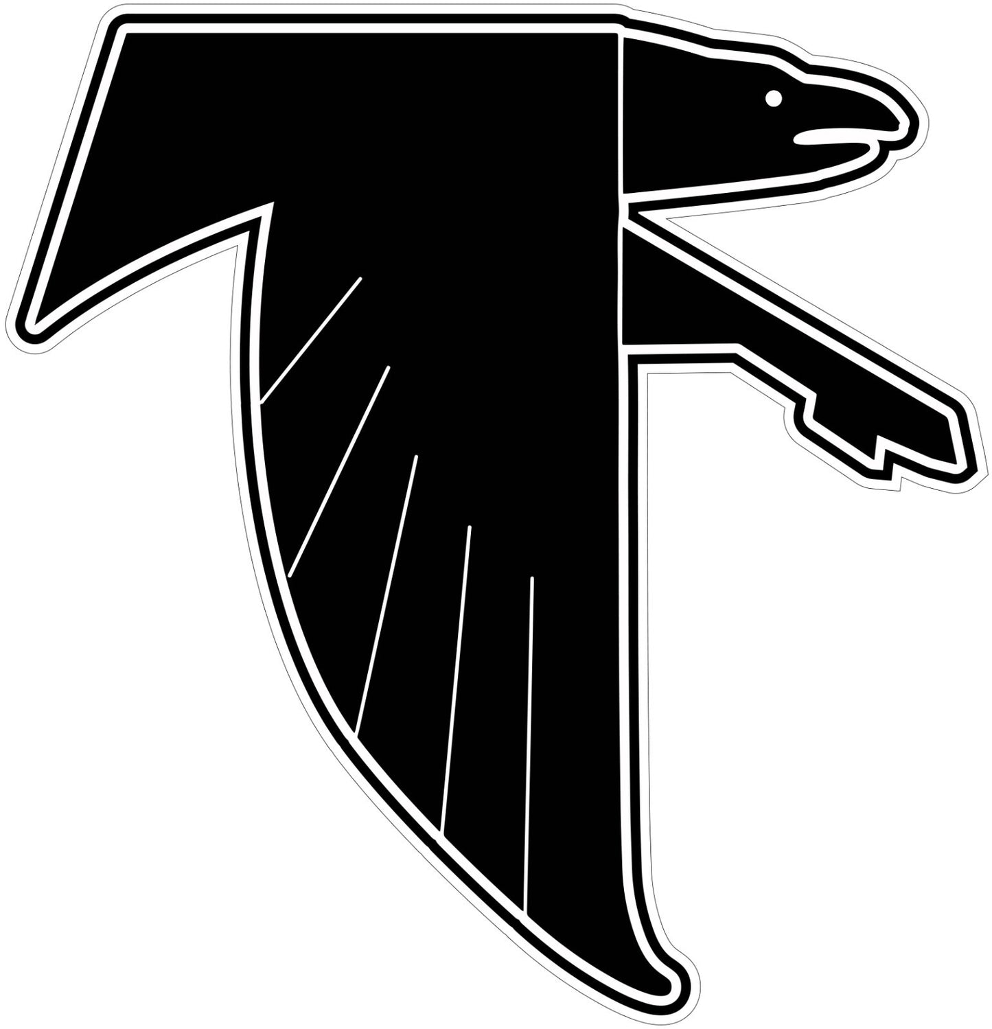 Atlanta Falcons Logo Cut Laminated Vinyl Sticker Decal NFL car window