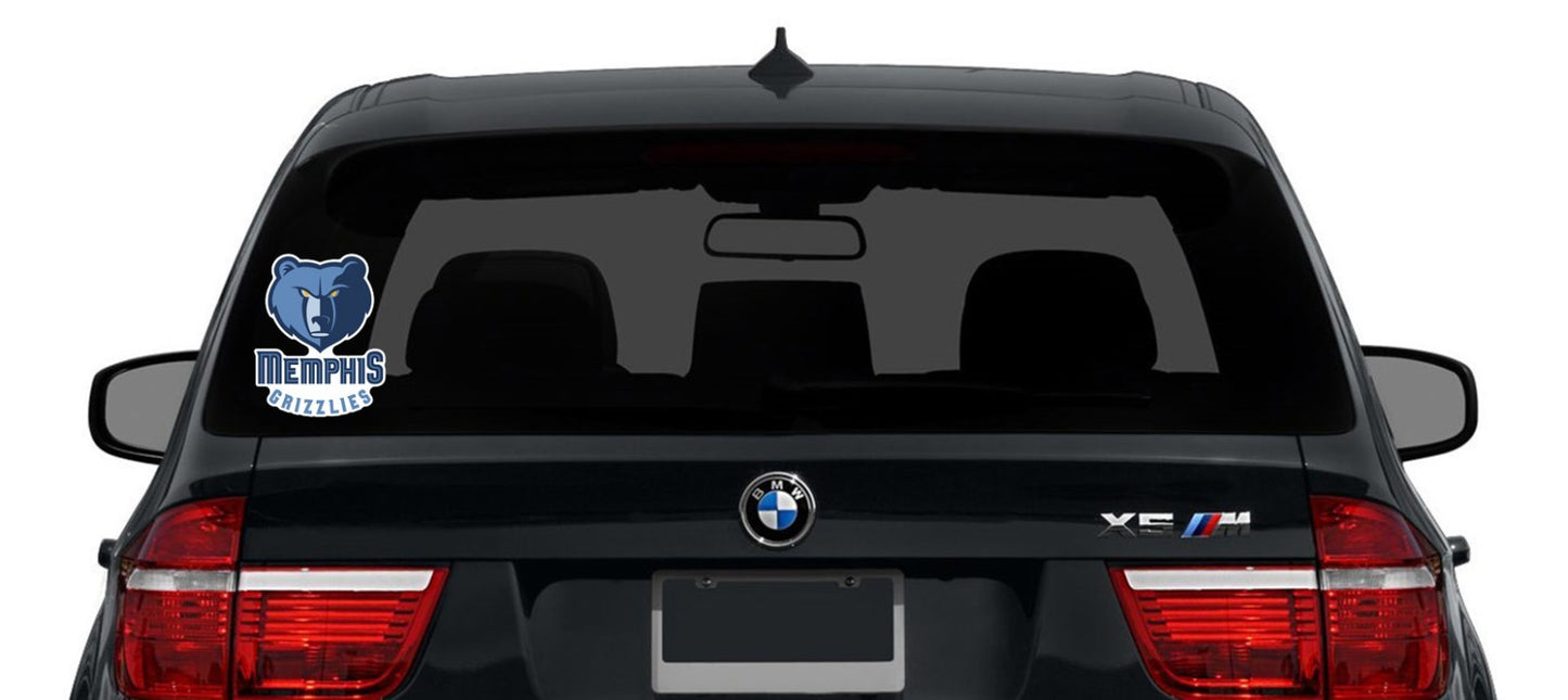 Memphis Grizzles Logo Die Cut Laminated Vinyl Sticker Decal NBA car window