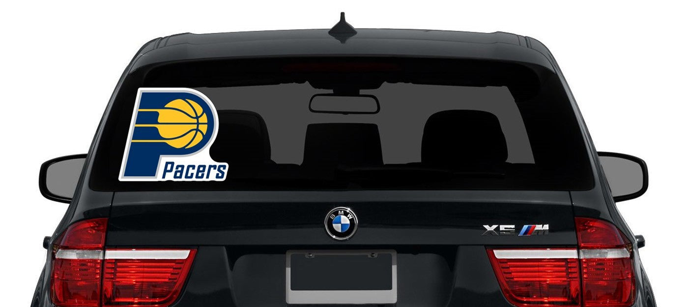 Indiana Pacers Logo Die Cut Laminated Vinyl Sticker Decal NBA car window