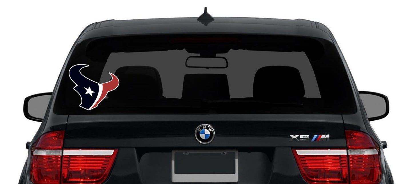 Houston Texans Logo - Die Cut Laminated Vinyl Sticker Decal NFL car window
