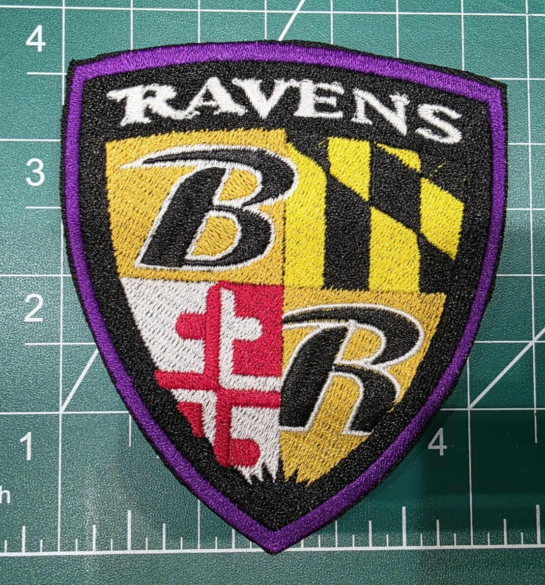 Baltimore Ravens Sleeve Patch 3.75" Iron /Sew On Embroidered Football Logo NFL