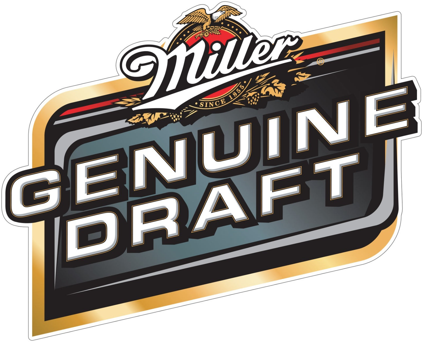 Miller Genuine Draft Beer Sticker Vinyl Decal | Different Sizes - Outdoor