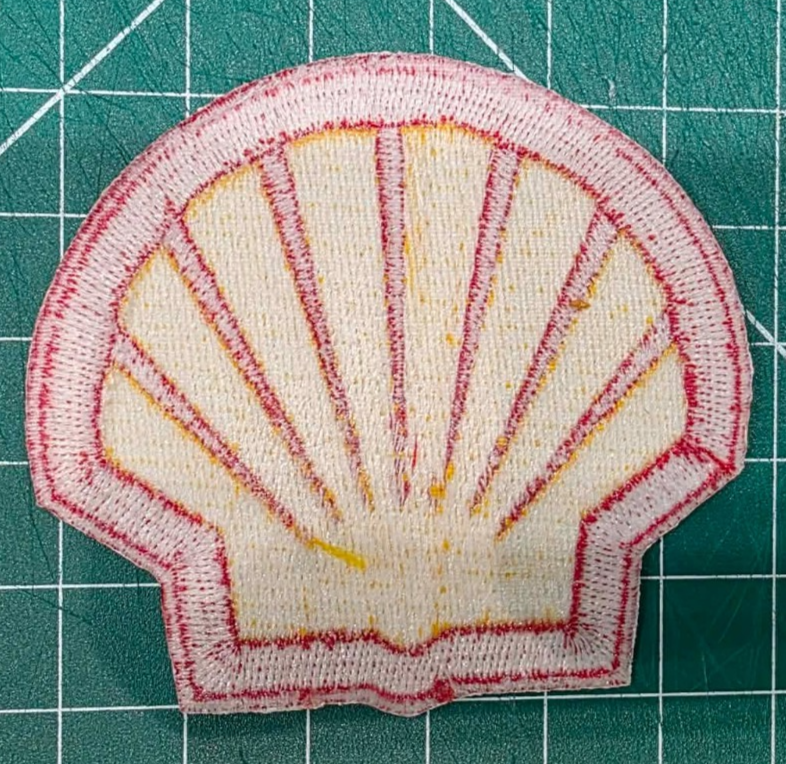 Shell Oil Racing 3.75" Retro Style Embroidered Iron-On Patch