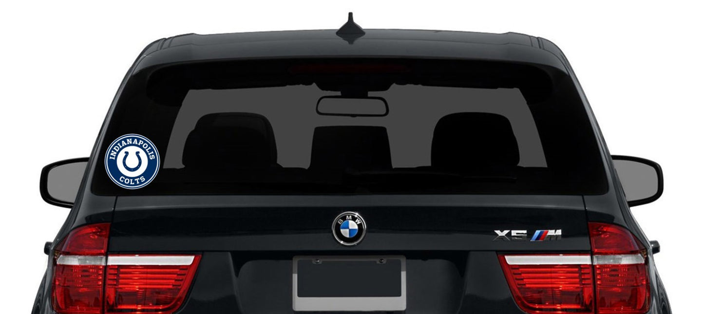 Indianapolis Colts Logo - Die Cut Laminated Vinyl Sticker Decal NFL car window