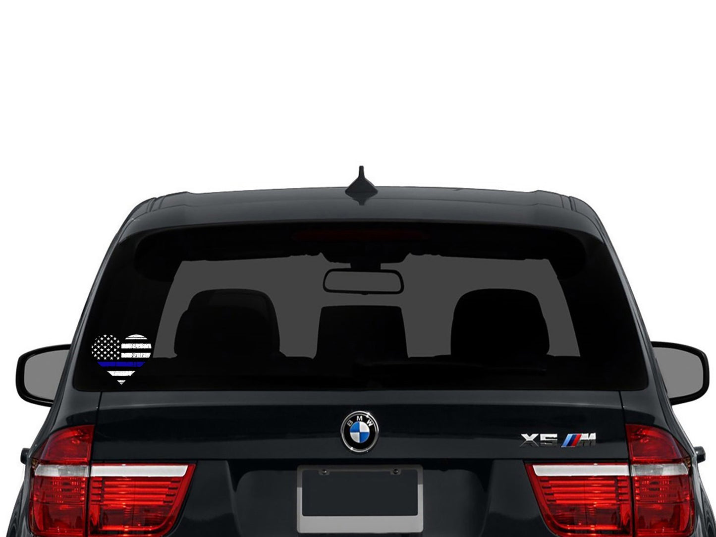 Thin Blue Line Heart Sticker Vinyl Decal | Choose Size Support Law Enforcement