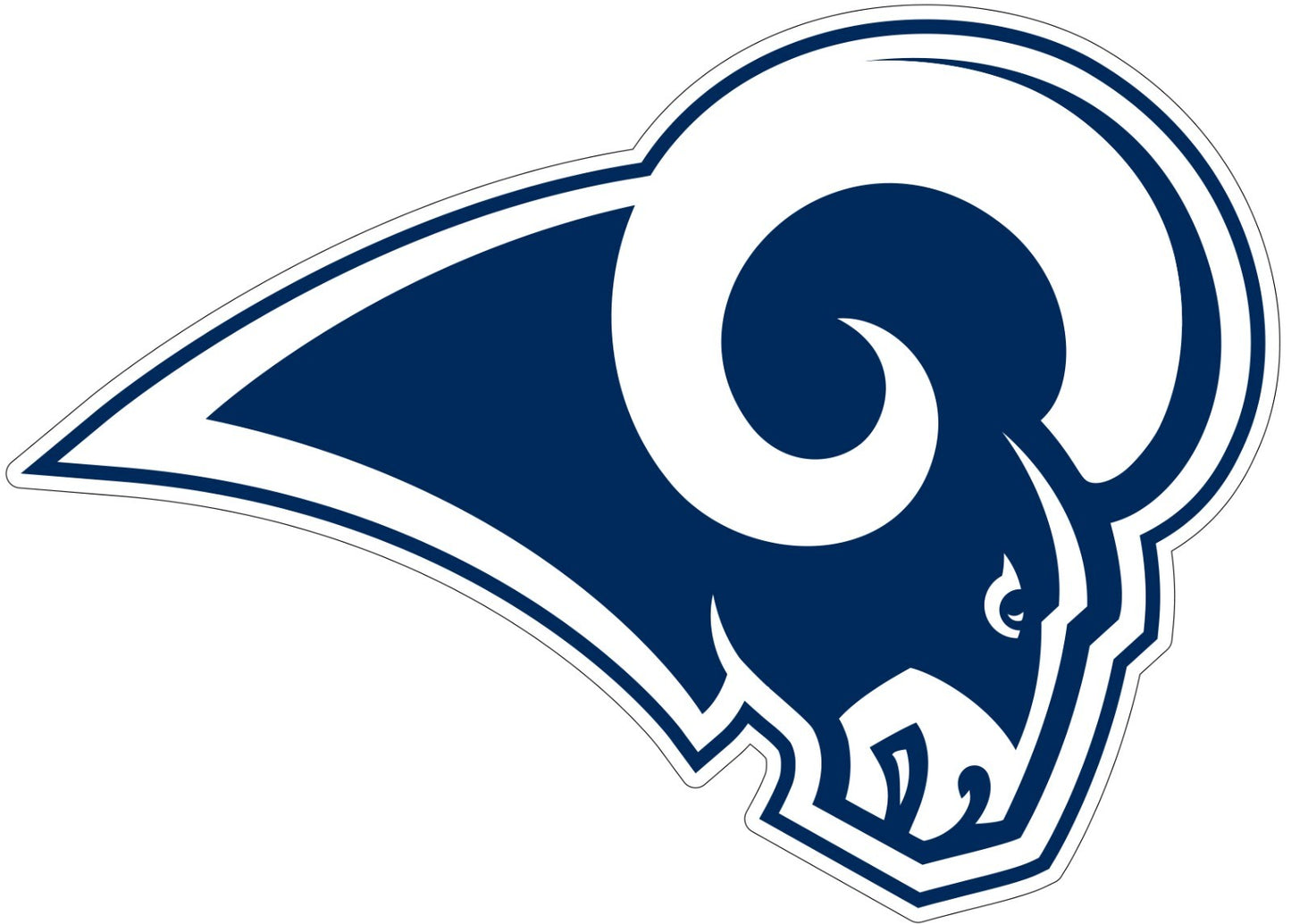 Los Angeles LA Rams Logo - Die Cut Laminated Vinyl Sticker Decal NFL car window