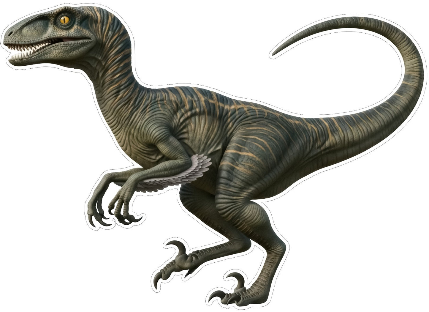Velociraptor Indoor Wall Vinyl Decal Sticker 5 - 84" Kids Room Decor Dinosaur