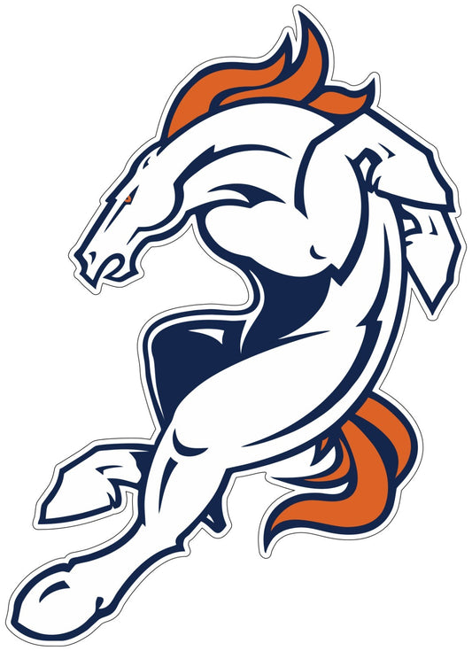 Denver Broncos Logo - Die Cut Laminated Vinyl Sticker Decal NFL car window