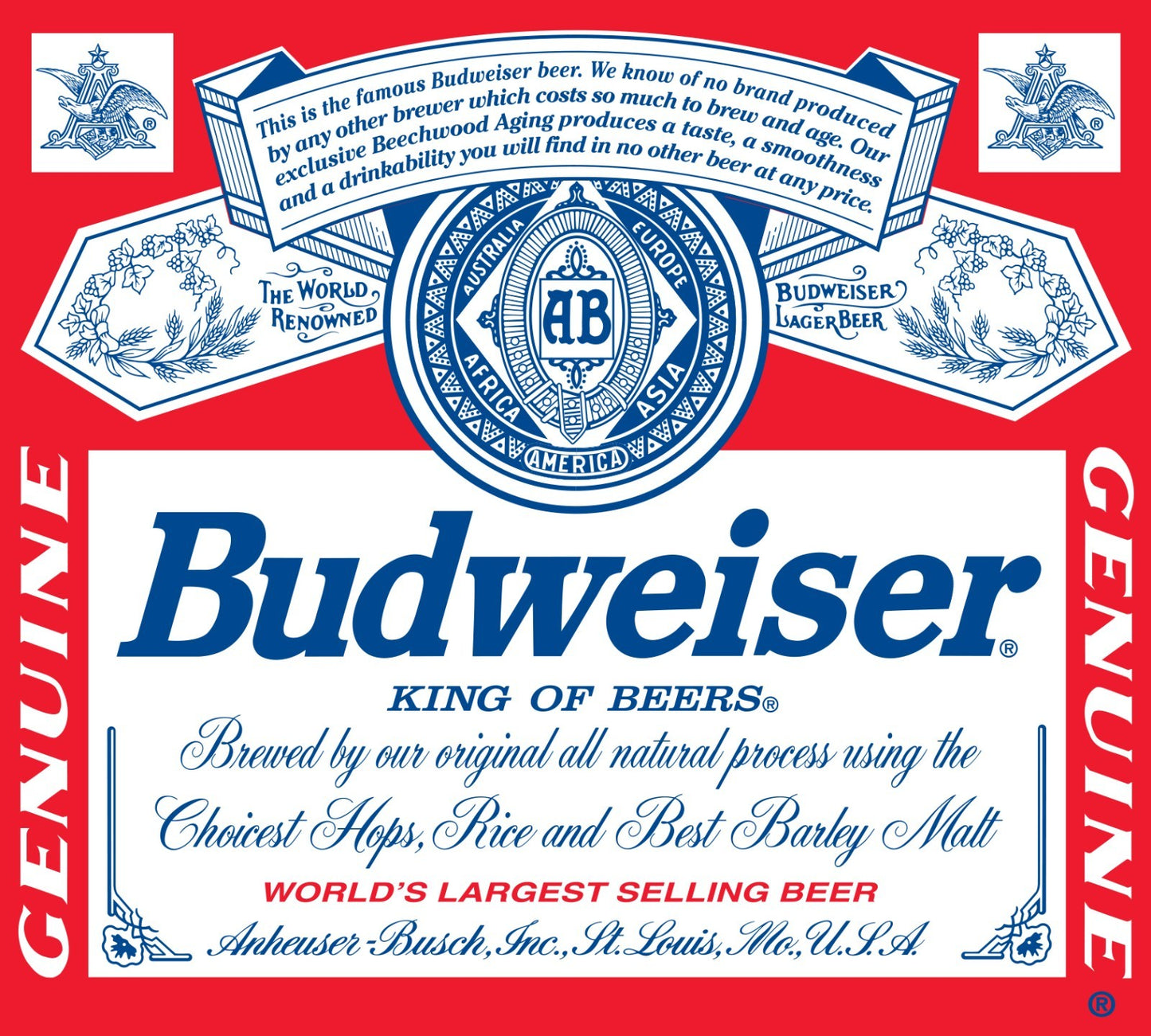 Budweiser Beer Sticker Vinyl Decal | Different Sizes - Outdoor