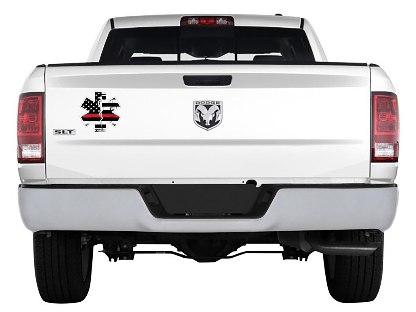 Star of Life Thin Red Line Vinyl Decal fire rescue ems firefighter emt *Sizes*