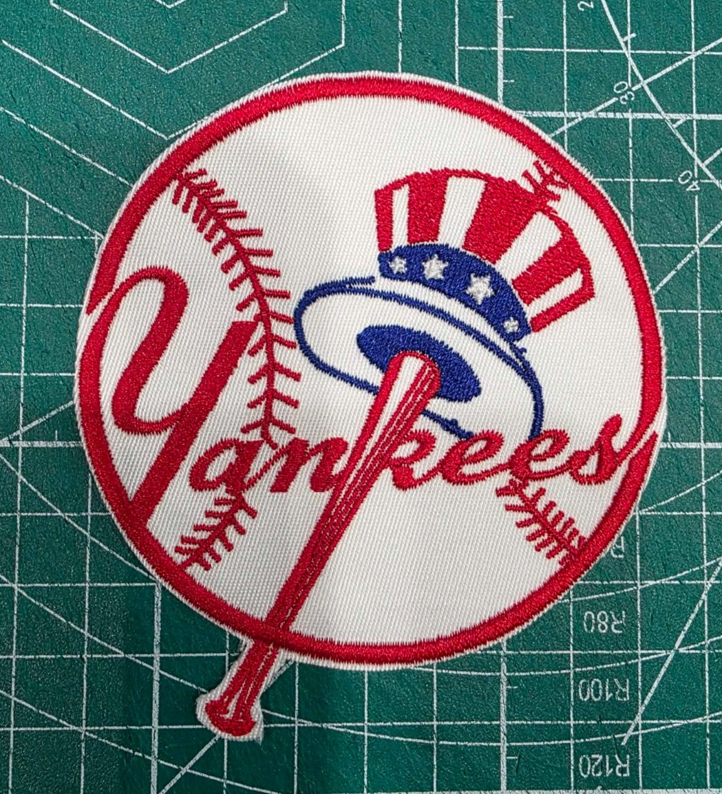 New York Yankees logo MLB 3.75" Iron On Embroidered Patch shoulder