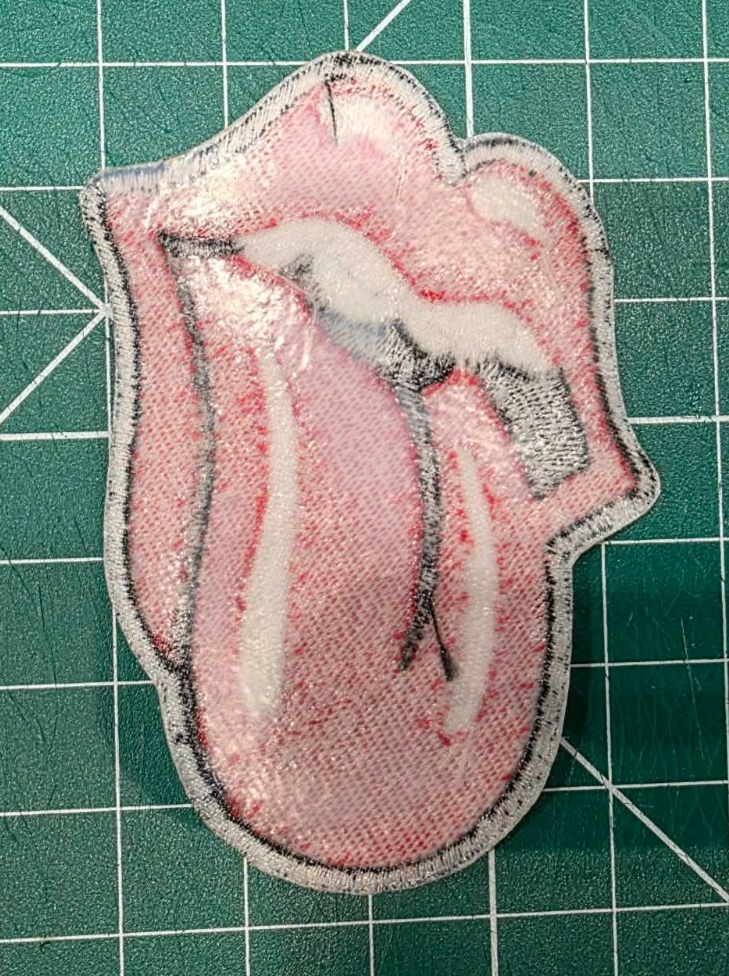 Rolling Stones Tongue and Lips Embroidered Iron-on Patch 3" x 2.6" Mick Jagger