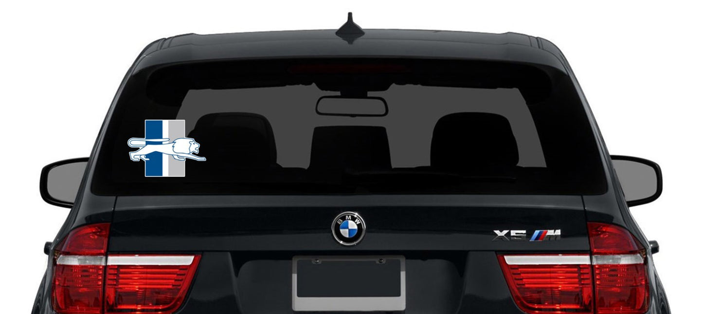 Detroit Lions Retro Logo Cut Laminated Vinyl Sticker Decal NFL car window