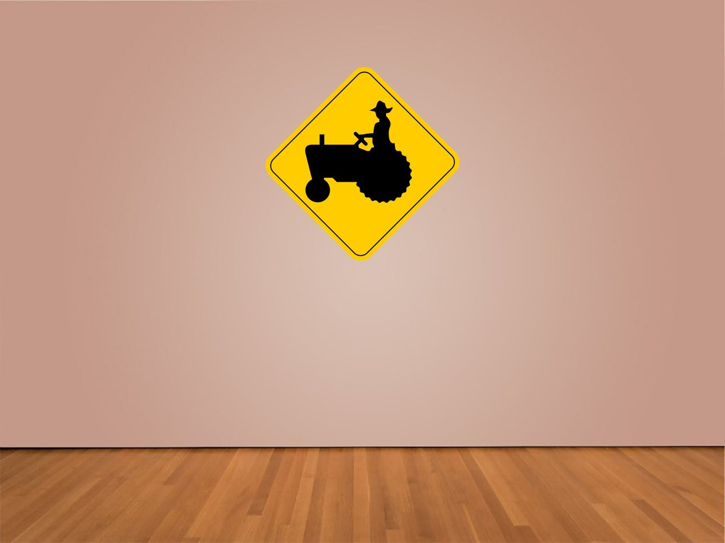 Tractor Crossing Sign Indoor Wall Vinyl Decal Sticker 5" - 34" kids decor
