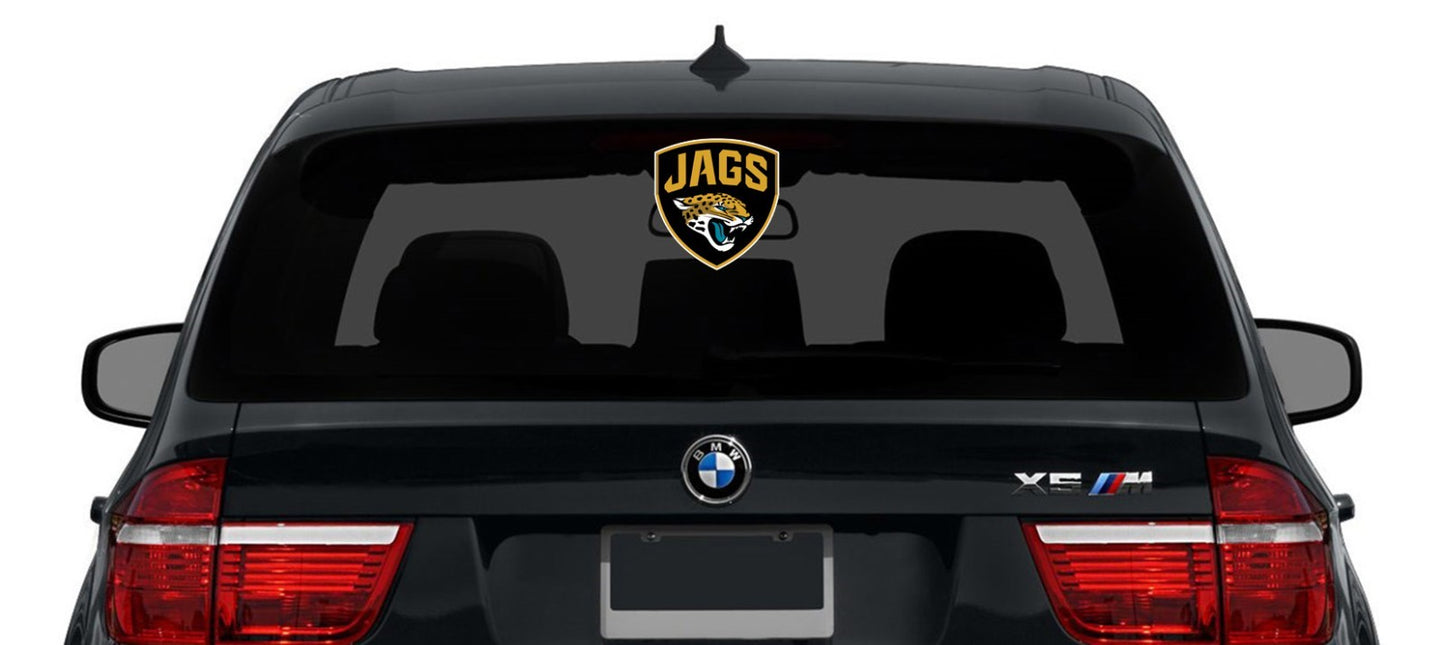 Jacksonville Jaguars Logo Cut Laminated Vinyl Sticker Decal NFL car window