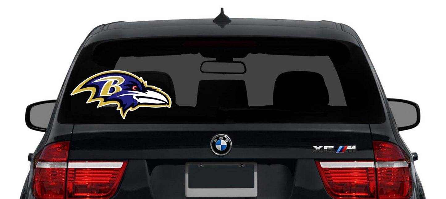Baltimore Ravens Logo - Die Cut Laminated Vinyl Sticker Decal NFL car window
