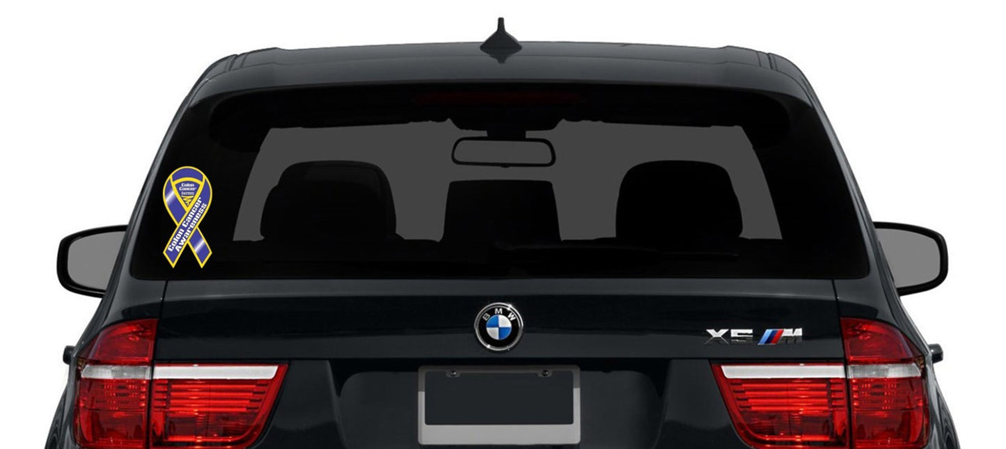 Colon Cancer Awareness Ribbon Vinyl Decal Sticker Support Choose Size car