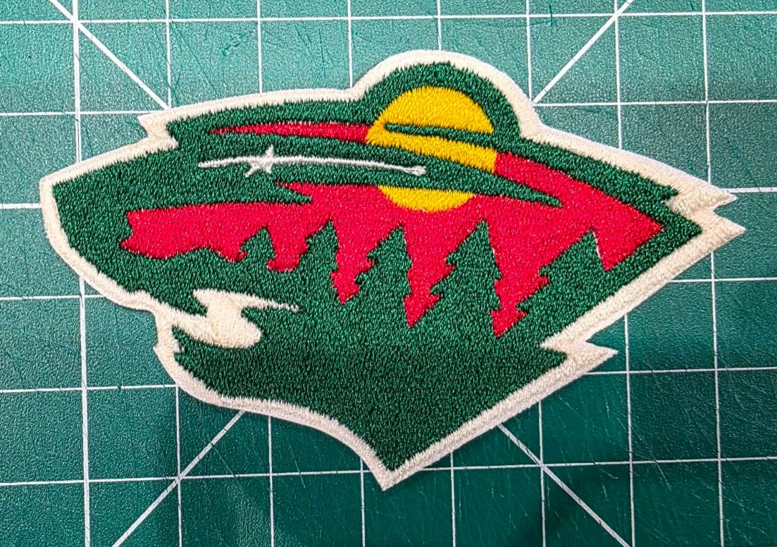 Minnesota Wild logo nhl 7" x 4.5" Iron On Embroidered Patch jacket back