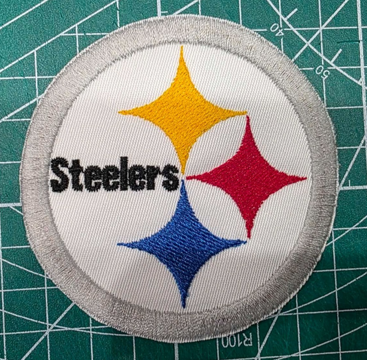 Pittsburgh Steelers 7" Iron /Sew On Embroidered Football Logo NFL