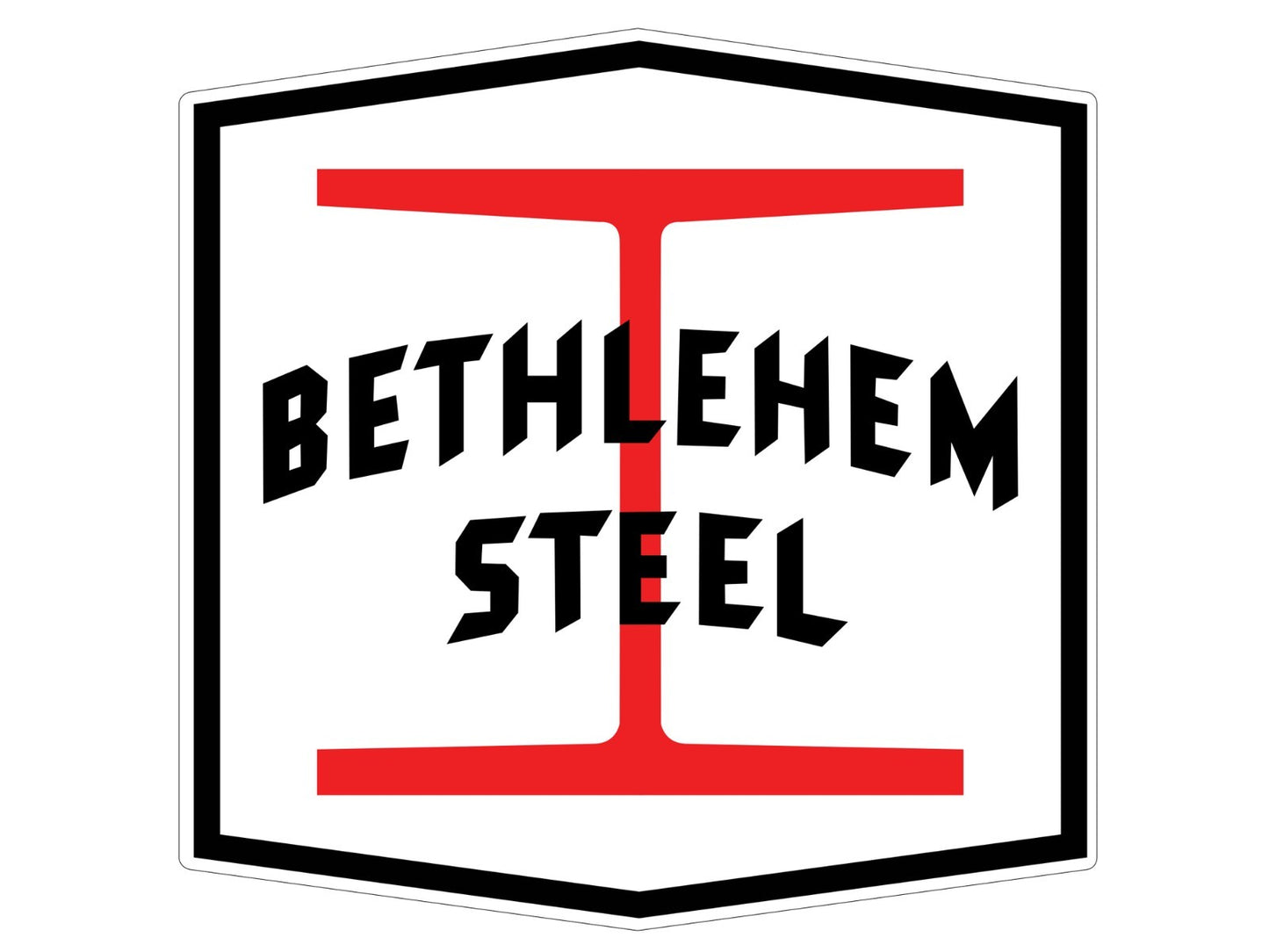 Bethlehem Steel Logo Die Cut Laminated Vinyl Decal Sticker | Sizes door premium