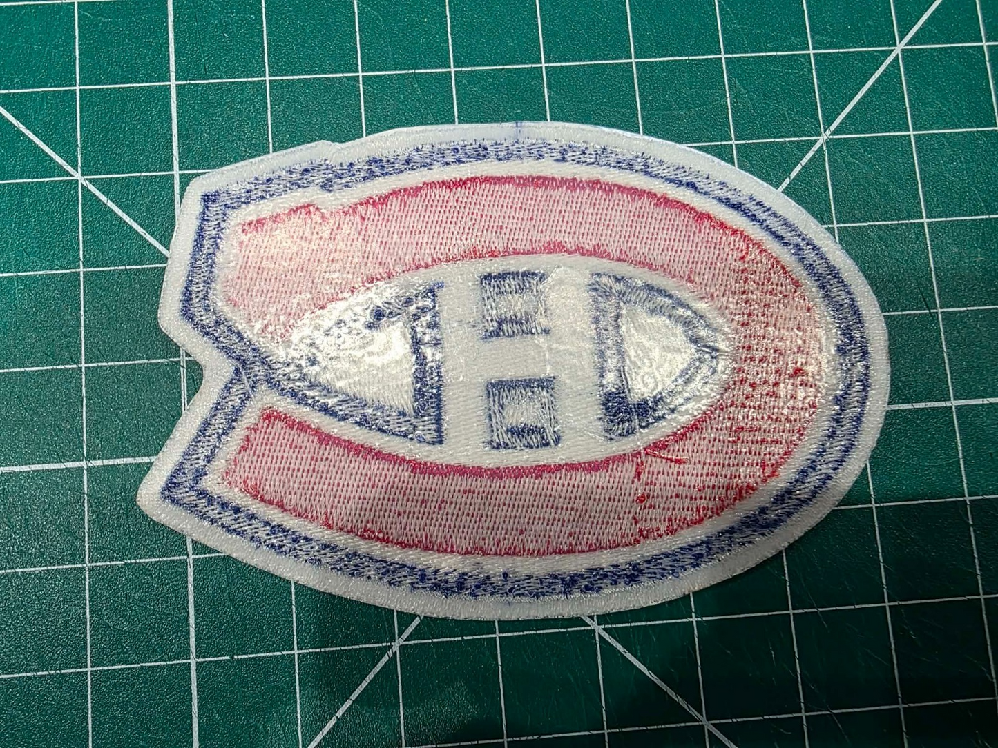 Montreal Canadiens logo nhl 5" x 3.5" Iron On Embroidered Patch shoulder
