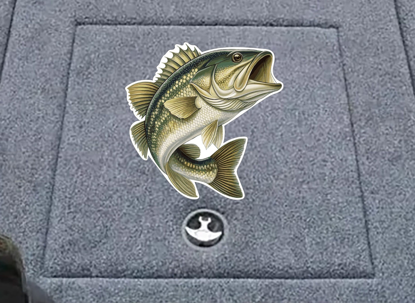 Jumping Bass Fish Professional Carpet Graphic Decal Sticker for Fishing Boats