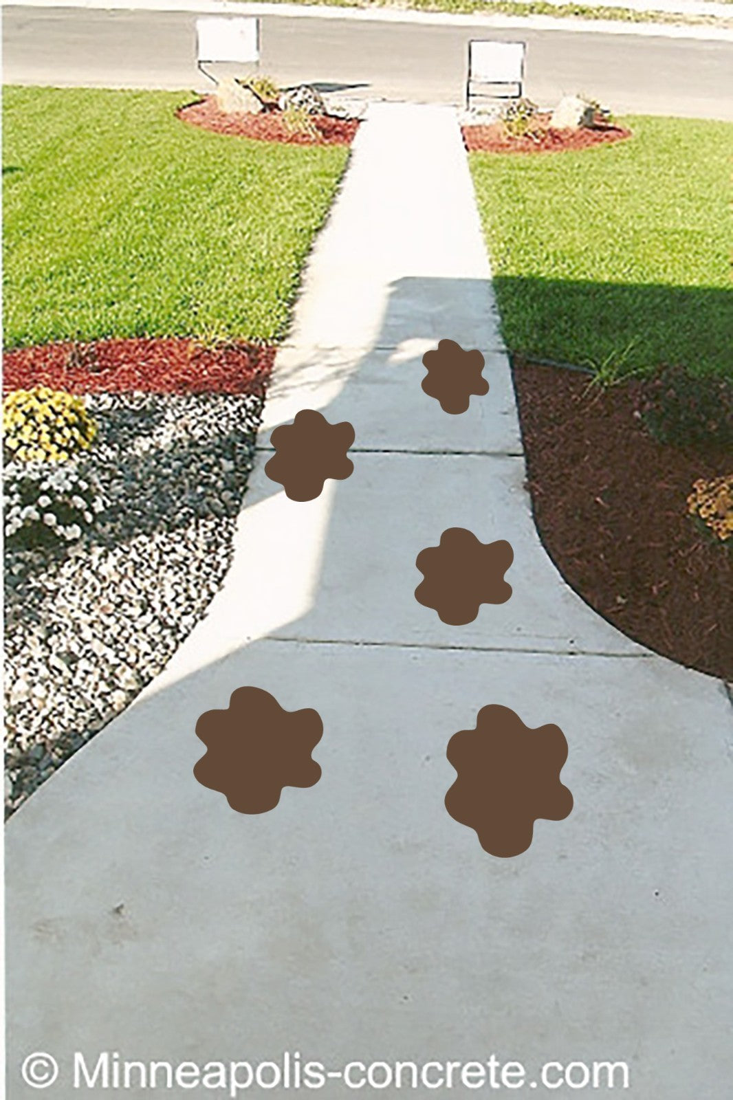 5 Textured Peppa Pig Muddy Puddles Removable Peel Stick Floor Decals Sidewalk