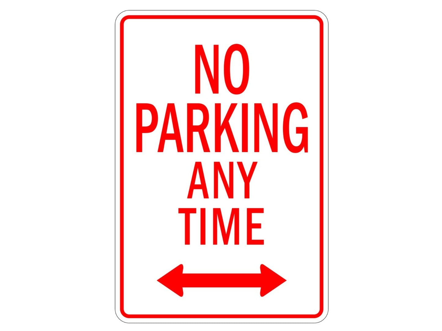 No Parking Any Time Sign Indoor Wall Vinyl Decal Sticker 5" - 34" kids decor