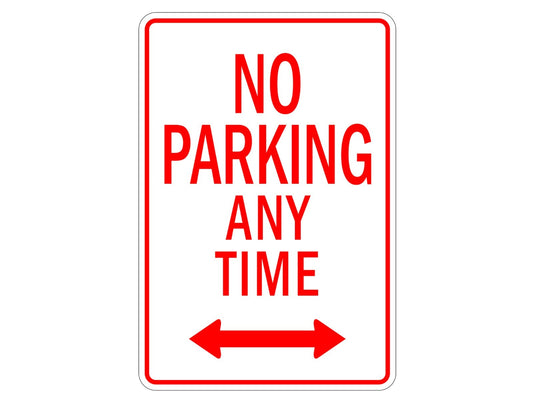 No Parking Any Time Sign Indoor Wall Vinyl Decal Sticker 5" - 34" kids decor