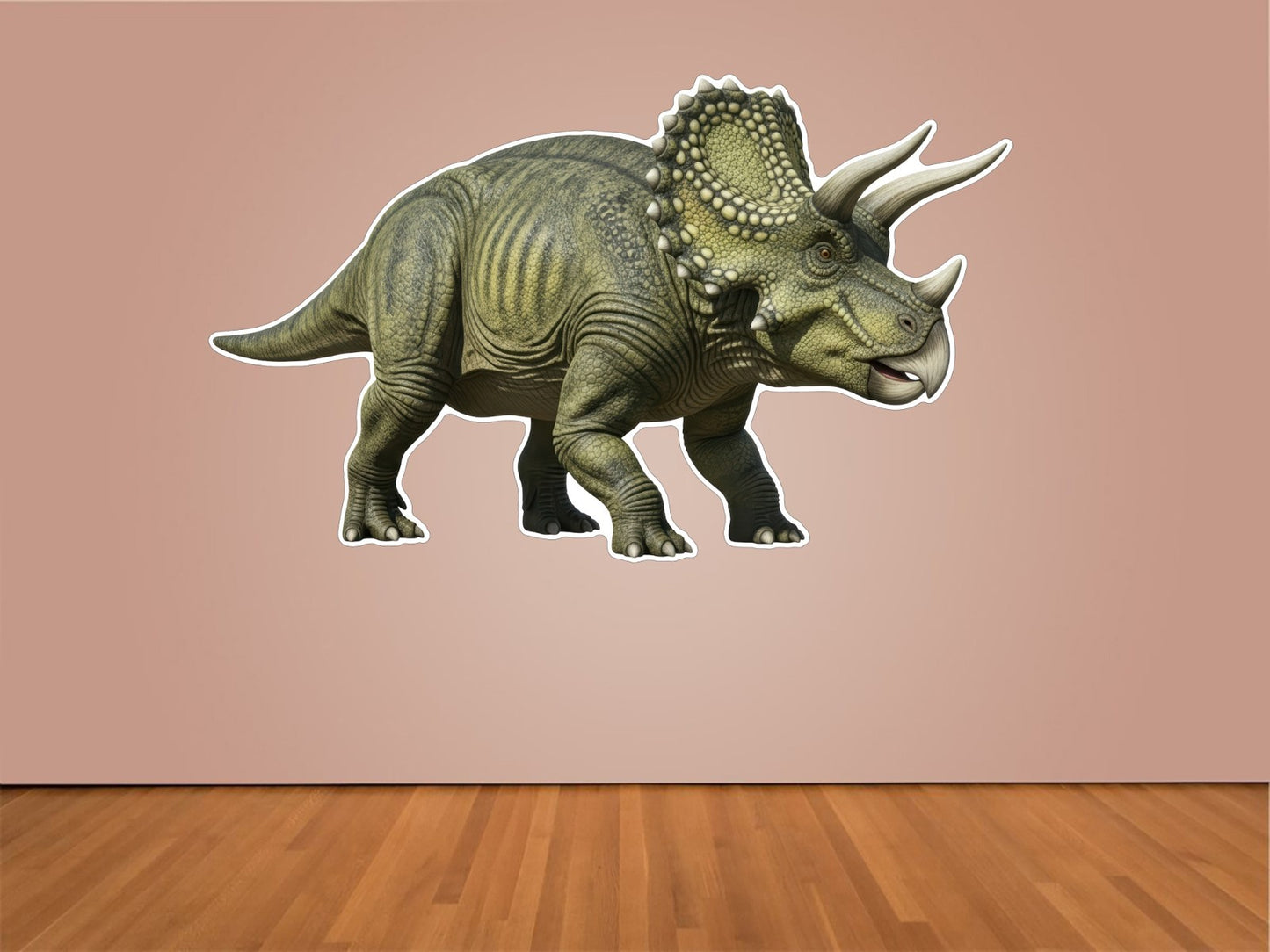 Triceratops Indoor Wall Vinyl Decal Sticker 5 - 84" Kids Room Decor Dinosaur