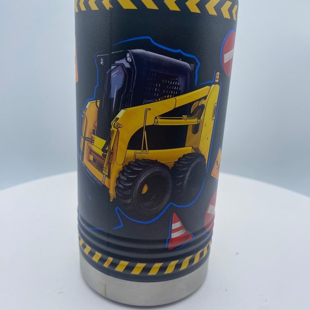 Construction Themed Kids 10 oz Insulated Sippy Cup Cute With Removable Handles