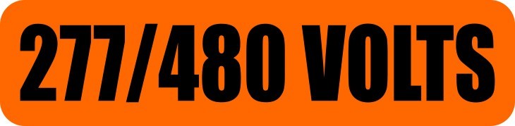 277/480 Volt Warning Decal – Electrical Panel & Conduit Label – Waterproof – 6x