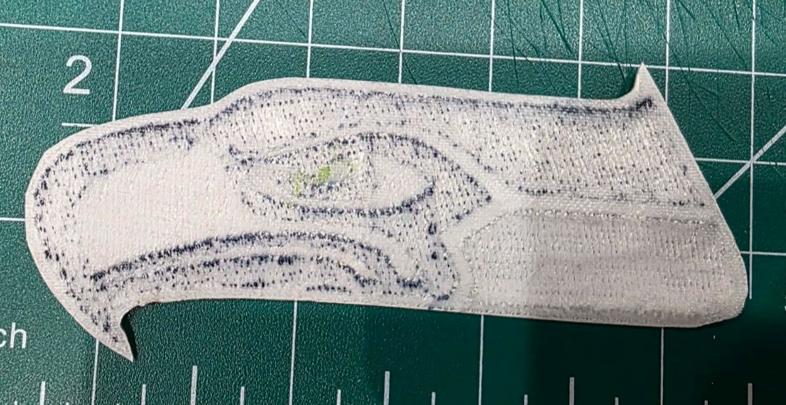 Seattle Seahawks 5" x 2.2" Iron /Sew On Embroidered Football Logo NFL