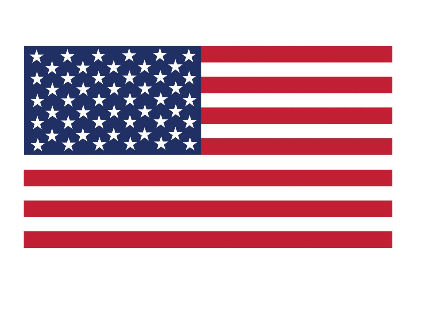 American Flag Logo Indoor Wall Vinyl Decal Sticker 5" - 52"