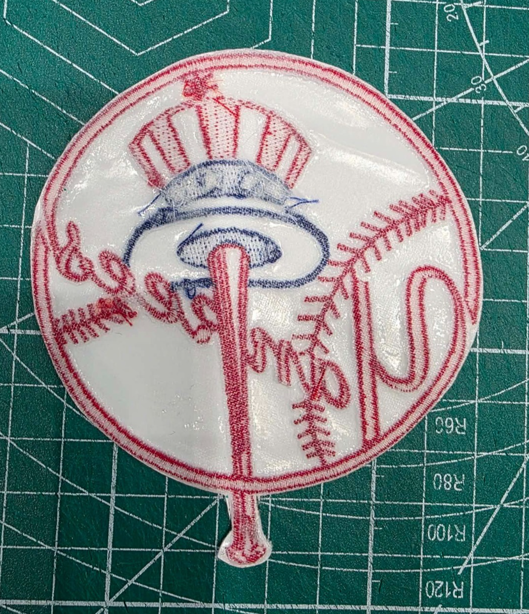 New York Yankees logo MLB 5" Iron On Embroidered Patch shoulder