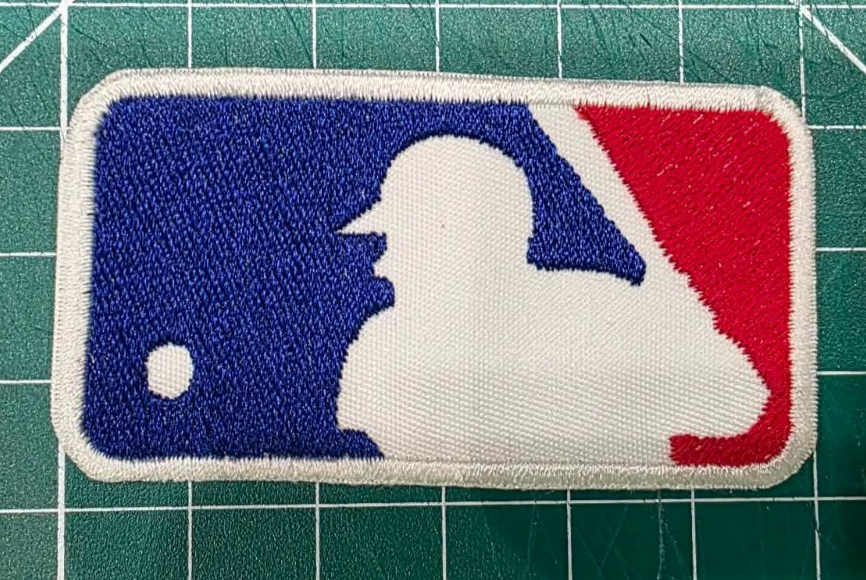MLB Logo Embroidered Iron On Baseball Patch 3" x 1.6" for Shirt Sleeve Hat