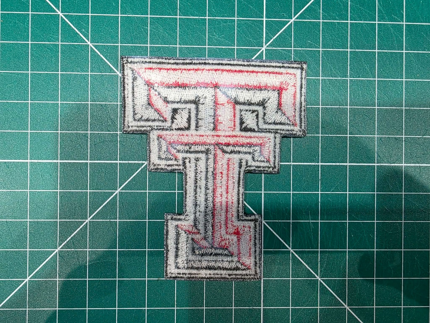 Texas Tech logo football 5" x 4.2" Iron On Embroidered Patch shoulder