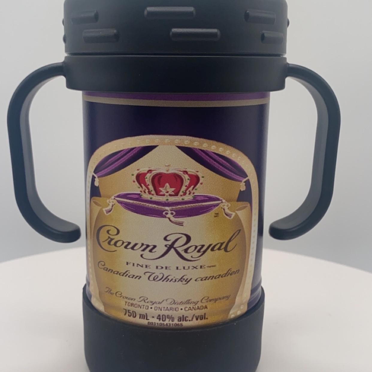 Adult Themed UV Printed 10 oz Insulated Sippy Cup crown royal funny gift whiskey