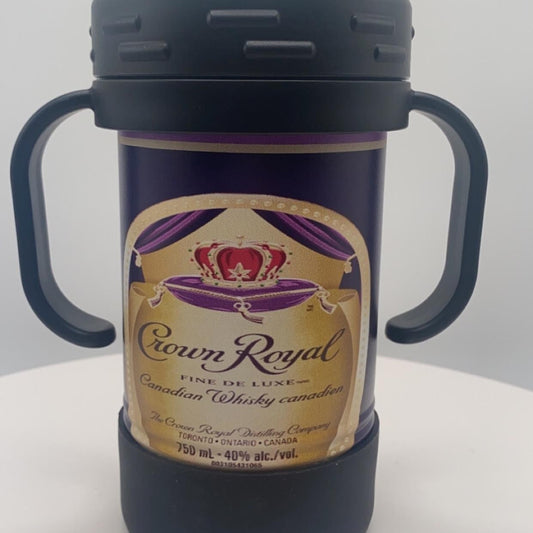 Adult Themed UV Printed 10 oz Insulated Sippy Cup crown royal funny gift whiskey