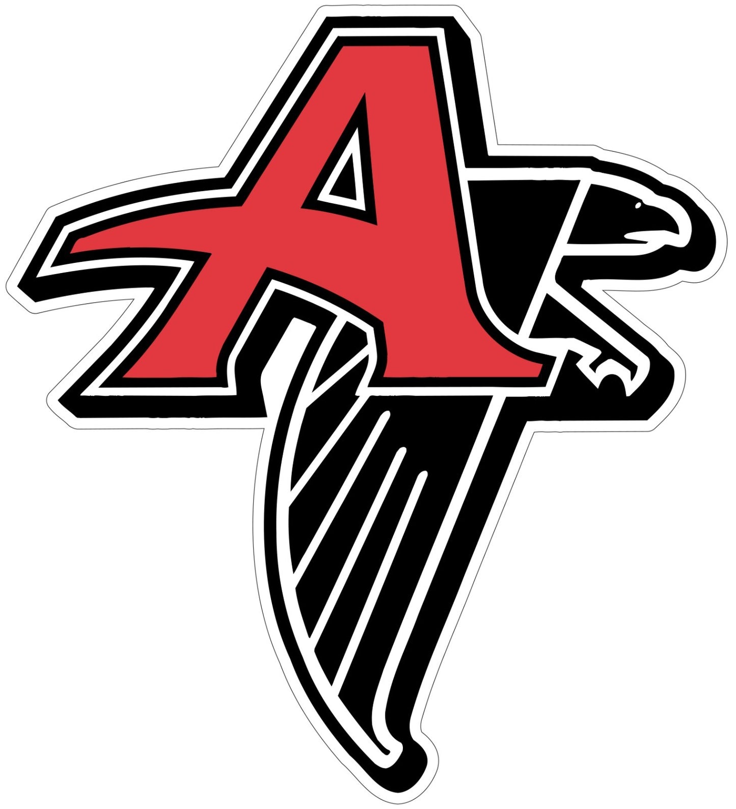 Atlanta Falcons Logo Cut Laminated Vinyl Sticker Decal NFL car window
