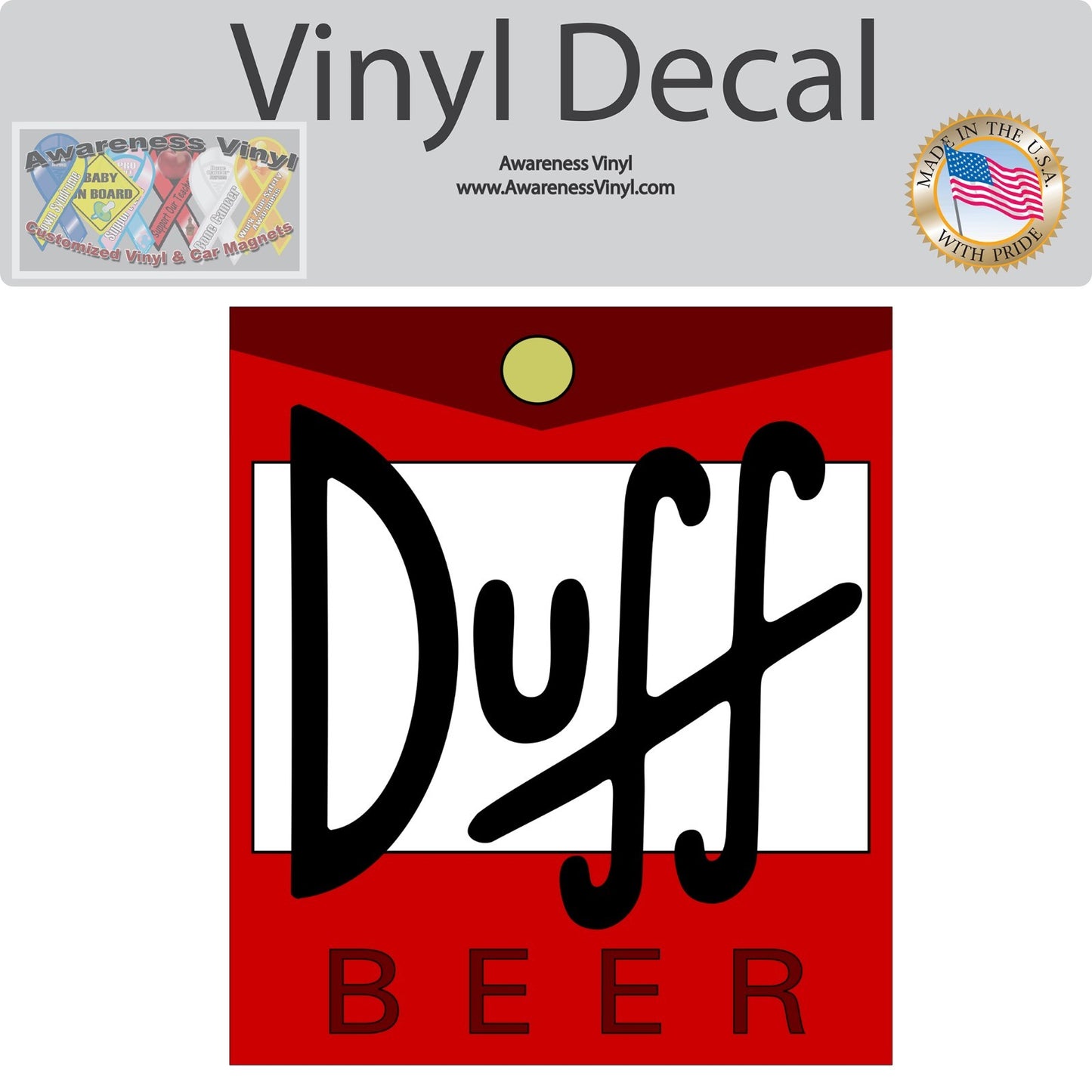 Duff Beer Sticker Vinyl Decal | Different Sizes - Outdoor