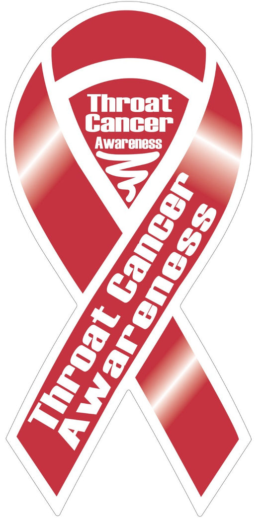 Throat Cancer Awareness Ribbon Vinyl Decal Sticker Choose Size Support